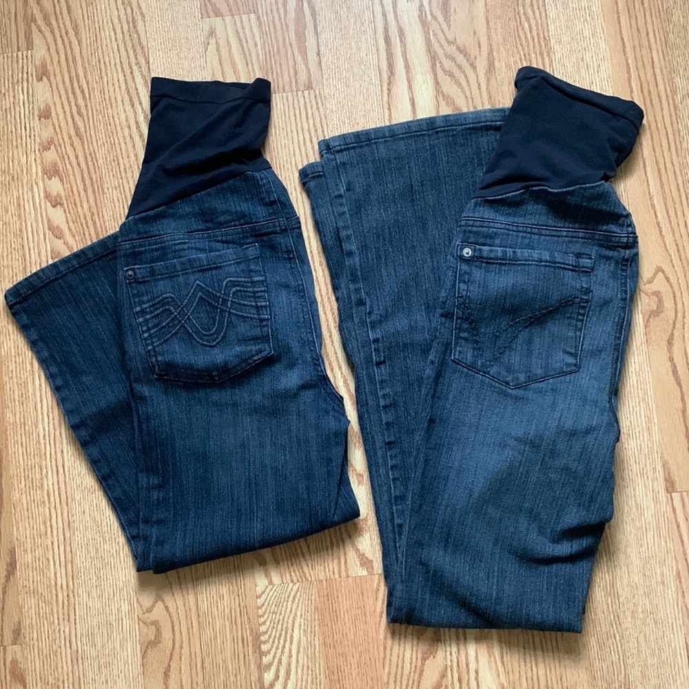 Set of Maternity Jeans Capri and Full length bootcut.